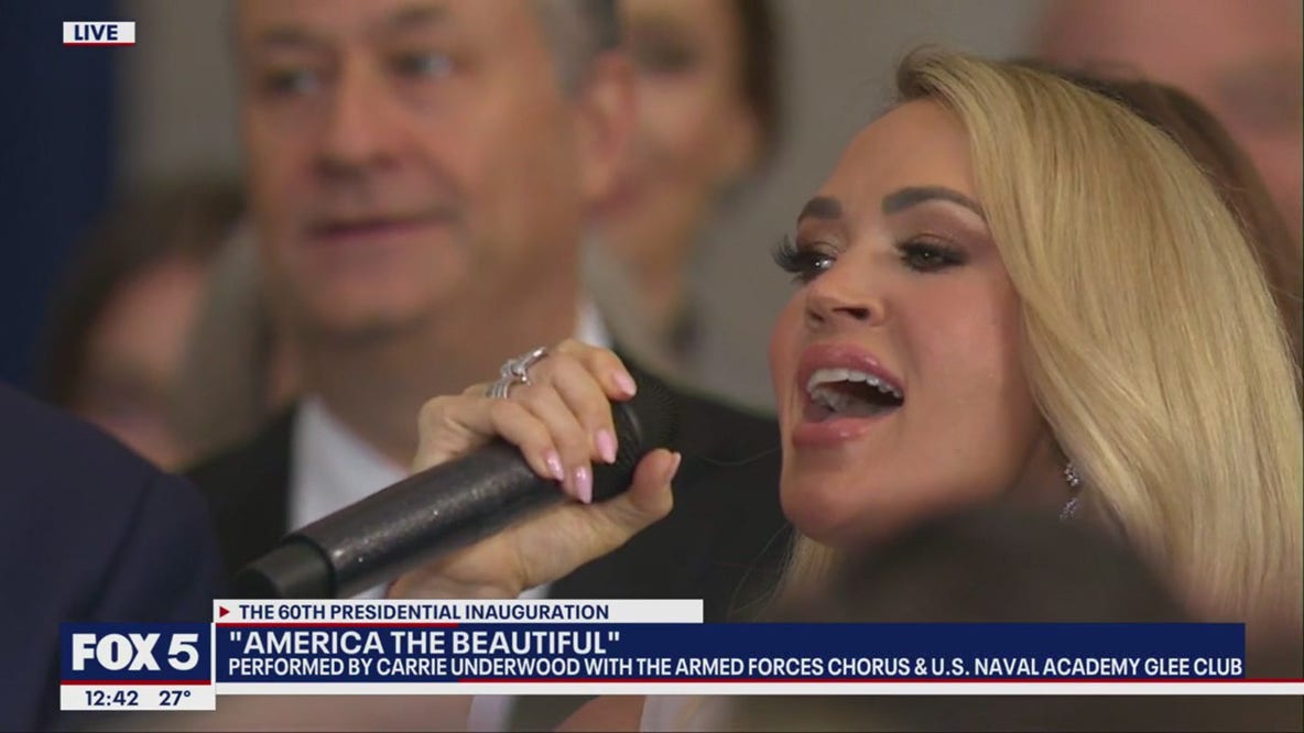 Carrie Underwood performs during 2025 inauguration of Trump